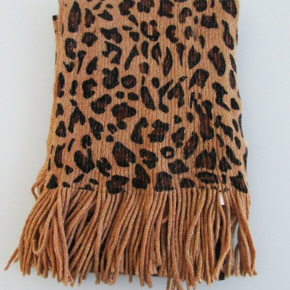 Cejon (NWT) Women's Animal Print Fringed Scarf - Picture 1 of 4